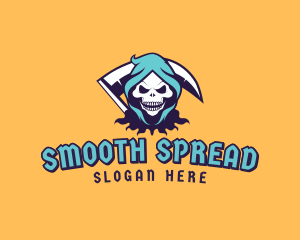 Scythe Skull Avatar logo design