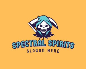 Scythe Skull Avatar logo design