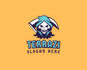 Scythe Skull Avatar logo design