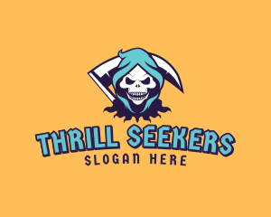 Scythe Skull Avatar logo design