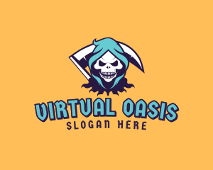 Scythe Skull Avatar logo design