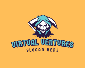 Scythe Skull Avatar logo design