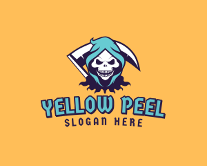 Scythe Skull Avatar logo design