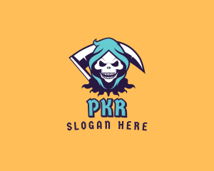 Scythe Skull Avatar logo design