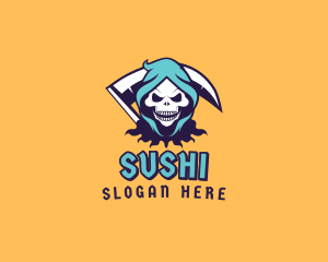 Scythe Skull Avatar logo design