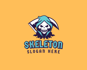 Scythe Skull Avatar logo design