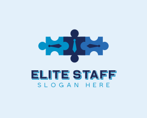 Puzzle Workplace Recruitment logo design