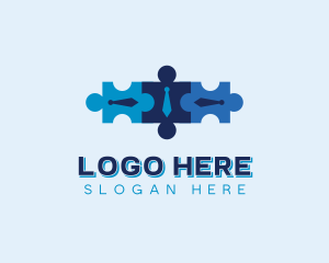 Staff - Puzzle Workplace Recruitment logo design