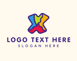 Art - Colorful Letter X logo design