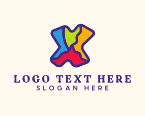 Comedy - Colorful Letter X logo design