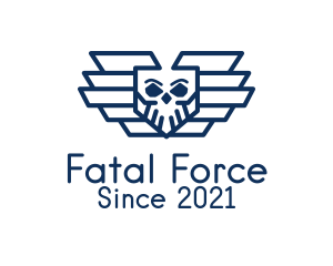 Blue Skull Air Force  logo design