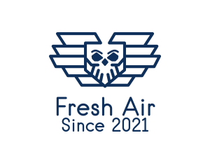 Blue Skull Air Force  logo design