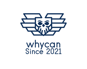 Scary - Blue Skull Air Force logo design