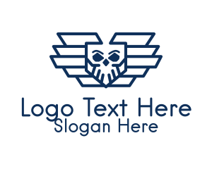 Blue Skull Air Force  Logo