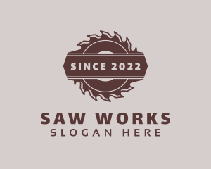 Rustic Saw Handyman logo design