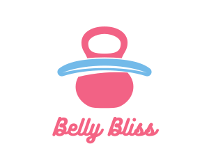 Pregnant - Pink Baby Pacifier logo design