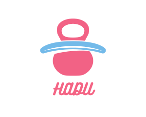 Pink Baby Pacifier logo design