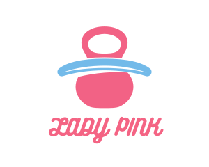 Pink Baby Pacifier logo design