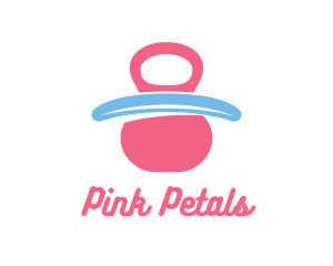 Pink Baby Pacifier logo design