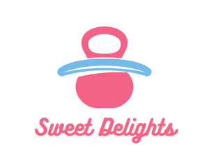 Pink Baby Pacifier logo design