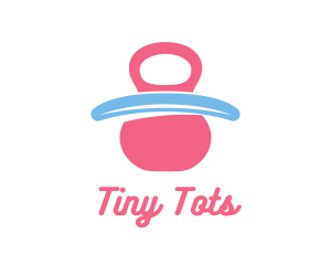 Pink Baby Pacifier logo design