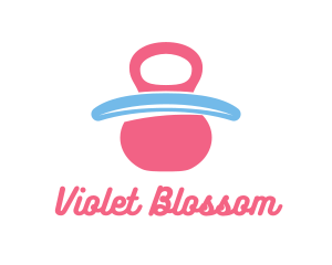 Pink Baby Pacifier logo design