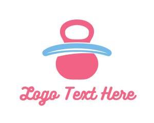 Pink Baby Pacifier Logo