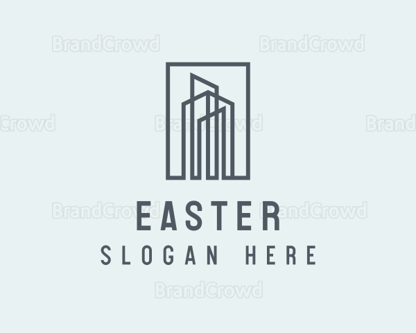 Skyscraper Building Realty Logo