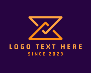 Second - Minimalist Triangle Hourglass logo design