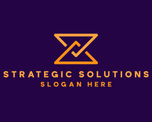 Minimalist Triangle Hourglass Logo
