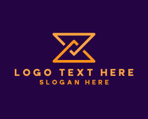 Second - Minimalist Triangle Hourglass logo design