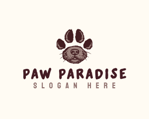 Puppy Pet Paw logo design