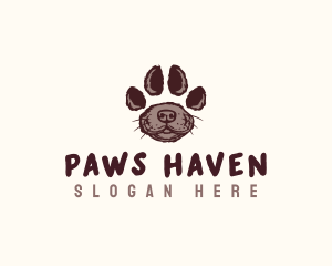 Puppy Pet Paw logo design