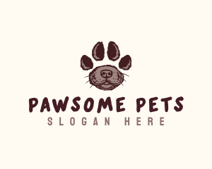 Puppy Pet Paw logo design