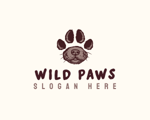 Puppy Pet Paw logo design