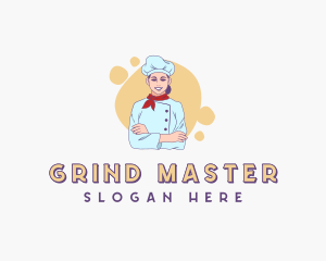 Woman Chef Baker logo design