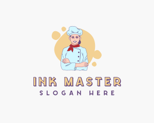 Woman Chef Baker logo design