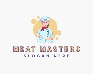 Woman Chef Baker logo design