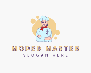 Woman Chef Baker logo design