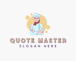 Woman Chef Baker logo design