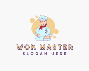 Woman Chef Baker logo design