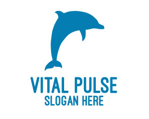 Blue Marine Dolphin logo design