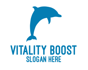 Vitality - Blue Marine Dolphin logo design