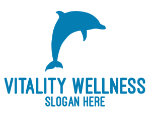 Blue Marine Dolphin logo design