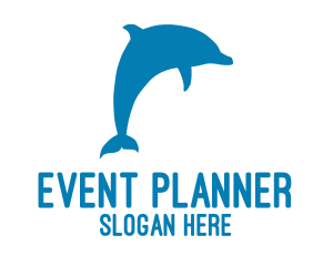 Fish - Blue Marine Dolphin logo design