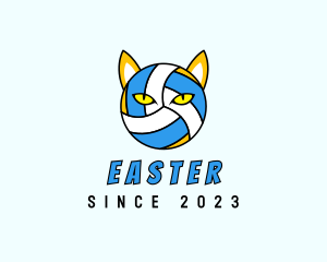Sports Team - Cat Volleyball Head logo design