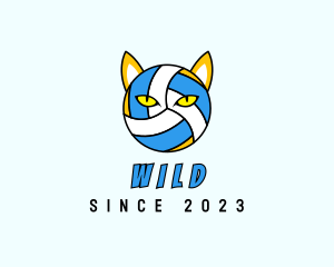 Ball - Cat Volleyball Head logo design