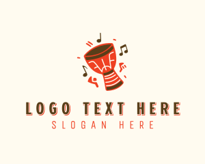 Culture - African Percussion Djembe logo design