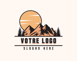 Mountain Peak Hiking Logo