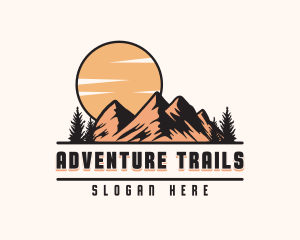 Mountain Peak Hiking logo design